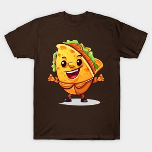 kawaii Taco cehees T-Shirt cute potatofood funny T-Shirt